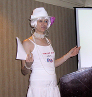 Lannie giving a lecture